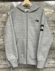 THE NORTH FACE ザノースフェイス SQUARE LOGO FULLZIP スクエア ロゴ フルジップ パーカー 裏起毛 サイズXXL グレー