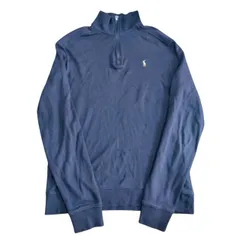 Z1711　POLO　RALPH LAUREN　ポロラルフローレン　ハイネック長袖トップス　刺繍　馬　メンズ　XL