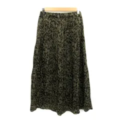 フリーズマート Free's Mart プリーツスカート ロング丈 マキシ丈 ヒョウ柄 レオパード柄 FR カーキ 茶 黒 /SY12