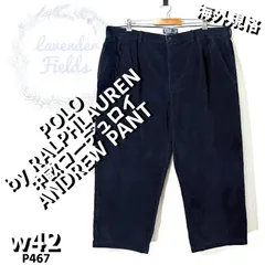 ポロバイラルフローレン中畝コーデュロイパンツP467アンドリュー大w42ダークネイビーUSAアメリカ古着