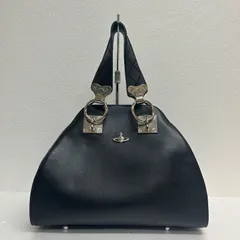 Vivienne Westwood ヤスミン バッグ ハンドバッグ ブラック＆パープル レザー×ベロア レディース