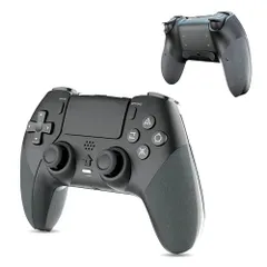 PS5 PS4 PC対応 コントローラー ワイヤレス Bluetooth 接続 ダブルモーター搭載 二重振動 6軸ジャイロセンサー ターボ機能 連射機能 デュアルショック USB Type-C マクロ機能 背面ボタン ブラックs