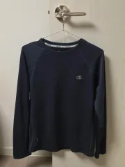 チャンピオン 長袖Tシャツ ネイビー