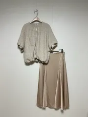 システム24 グリッター フリンジ プリーツ ヘム ジャケット