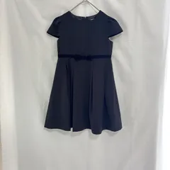 美品 Catherine Cottage キャサリンコテージ 女の子 子供用 ワンピース ドレス 130㎝ ブラック ベロア リボン かわいい おしゃれ 発表会 結婚式 セレモニー フォーマル パーティー 卒園式 入学式