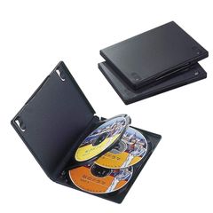 ELECOM 톨 케이스 DVD BD 대응 표준 사이즈 3장 수납 3개 세트 블랙 CCD-DVD07BK