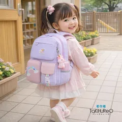 キッズリュック かわいい 虹色 パステルカラーバッグ 女の子 通学 保育園 小学生 低学年 軽量  かばん 軽い お祝