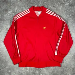 adidas アディダス 70's~ adidas VENTEX社製 ジャージ トラックジャケット ヴィンテージ vintage EUR Lサイズ レッド