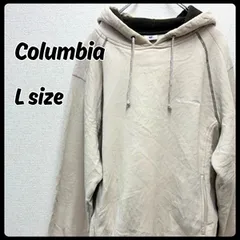Columbia トップス パーカー Lサイズ ベージュ 古着 メンズ コロンビア フーディー