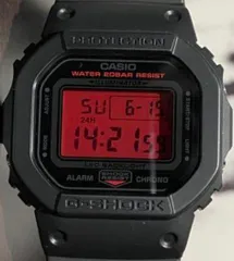 腕時計 メンズ Gショック 5600型 クォーツ ケース幅40mm スピードモデル ポリウレタンベルト ブラック/レッド色 G-SHOCK 111QDW5600BBR1