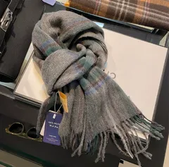 【ダークグレー】マフラー チェック柄 大判 厚手 メンズ レディース 冬 防寒 起毛 フリンジ ユニセックス 秋冬 おしゃれ 暖かい