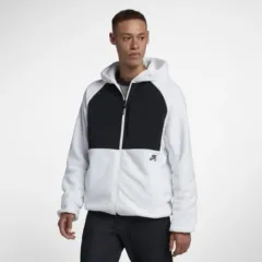 ナイキ SB フリース フーディー ジップアップ 白/ブラック XL サイズ