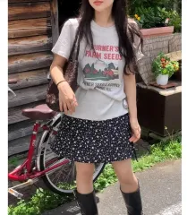 UNDER-VI フラワー ラップスカート