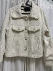 ホワイトアイボリーツイードジャケット