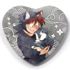 【中古】バッジ・ピンズ 土井半助 「忍たま乱太郎 in ナンジャタウン ～猫屋敷で大捜索の段～ ハート缶バッジコレクション【弐】」