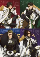 【中古】キャラカード 全4種セット ブロマイド 「まるくじ 進撃の巨人 チェスStyle」 20個購入特典