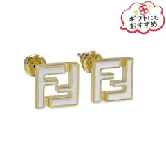 新品 FENDI フェンディ 8AL294 TL9 F0A47 ロゴ入り フォーエバー ピアス