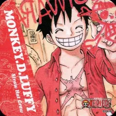 【中古】マグカップ・湯のみ モンキー・D・ルフィ(名前/赤) 「ワンピース アートコースター」 ジャンプフェスタ2016グッズ