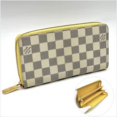 ルイヴィトン ダミエ / ジッピー ウォレット N60223 / アズール イエロー ホワイト 白 黄色 / 長財布 ラウンドファスナー