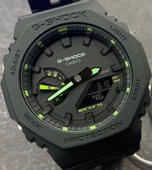 極美品 G-SHOCK GA-2100 カシオーク アナデジ ネオンカラー 蓄光