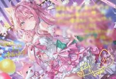 【中古】ポストカード 博衣こより 直筆サイン＆箔押し複製メッセージ入りももこ描き下ろし ポストカード 「バーチャルYouTuber ホロライブ 博衣こより 誕生日記念2025 誕生日記念フルセット 数量限定ver.」 購入特典