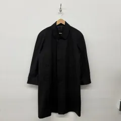 ヴィンテージ カシミア 100% ブラック ロング コート M