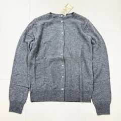【無印良品】カシミヤ　クルーネックカーディガン　Mサイズ　チャコールグレー