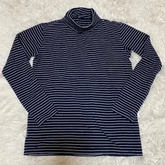 Pearly Gates  パーリーゲイツ　ボーダー　タートルネック　カットソー　ネイビーのサムネイル