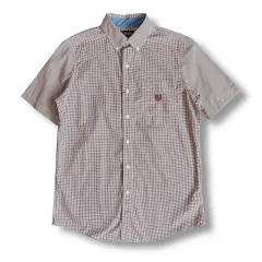 CHAPS ギンガムチェック ワンポケット 半袖 シャツ