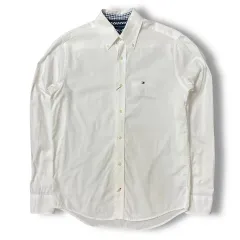 Tommy Hilfiger 白 ヴィンテージ フィット 長袖 シャツ XS