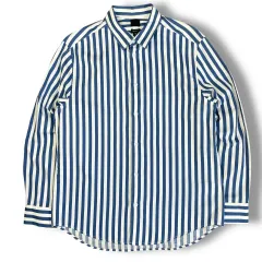 H&M ストライプ レギュラーフィット 長袖 シャツ M