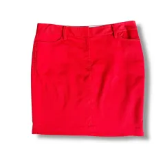 (30) Tommy Hilfiger トミーヒルフィガー レッド コットン スカート 6