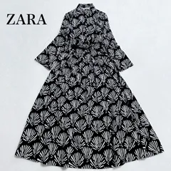 【美品】ZARA 総柄 ワンピース シャツワンピース  ロングワンピース
