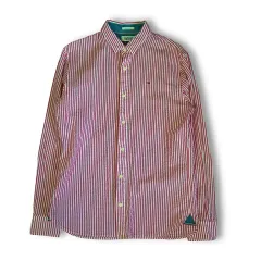 トミーヒルフィガー レッド ストライプ レギュラーフィット M