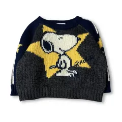 ヴィンテージ SNOOPY キッズ 星 長袖 ニット 80