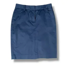 (28) トミーヒルフィガー ミニロゴ ネイビー スリット コットン スカート 2