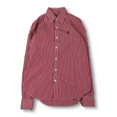 ポロラルフローレン レッド ストライプ 長袖 シャツ 4