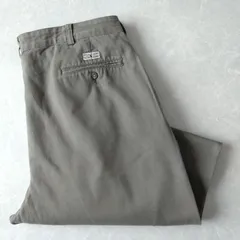 ■古着 POLO RALPH LAUREN ポロラルフローレン ANDREW PANT ポロチノ ツイルパンツ 2タック オリーブグリーン 実寸W38L30【L5414】