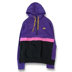 ナイキ パープル ピンク イエロー マルチカラー ハーフジップフーディー 2XL