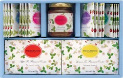 ウェッジウッド  ワイルド ストロベリーアソート	CWN30	  ブレックファスト×4 ストロベリー×4 アールグレイシトラス×4 アフタヌーン×4 ストロベリージャム140g×1 ティークッキー（アップル・レモン）各80g×各1