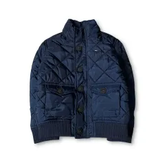 トミーヒルフィガー キッズ ネイビー キルティング 軽量ダウン ジャケット 104