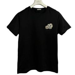 新品同様］モンクレール Tシャツ ダブルワッペン ブラック - メルカリ