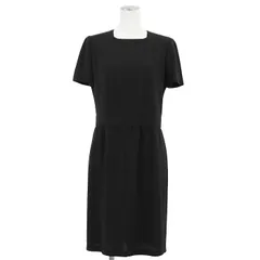 【美品】CHANEL シャネル ヴィンテージ ワンピース 98P P10330 COCOマーク チャーム パネルライン ウエスト切替 バックファスナー ウール100％ ショートスリーブ 半袖 ドレス レディース サイズ 40 ブラック 黒 フランス製のサムネイル