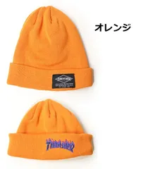 THRASHER スラッシャー 2way コットンサマービーニー オレンジ 23TH-N03 ニット帽 レディース メンズ ブランド 帽子 ニットキャップ ロゴのサムネイル