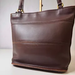 ✨BCランク　90s　 COACH　old coach　vintage coach　Tote bag　Shoulder strap　brown　glove-tanned leather　USA　9098