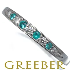 パライバトルマリン 0.08ct ダイヤ ダイヤモンド 0.11ct リング Pt900 ソーティング #184192