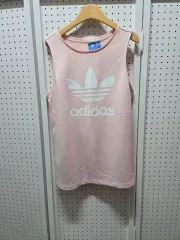 (000682)アディダス ピンク トレフォイル ノースリーブ Tシャツ 95
