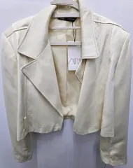 ZARA サテン クロップド ブレーザー