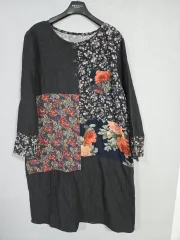 パッチワーク フラワー コットンワンピース 66