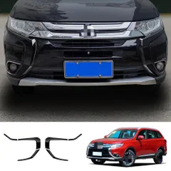 【送料無料】16-22年式三菱アウトランダー専用中網デコレーション【ブラック】6点セット ABS製 外装パーツ 左右ハンドル対応